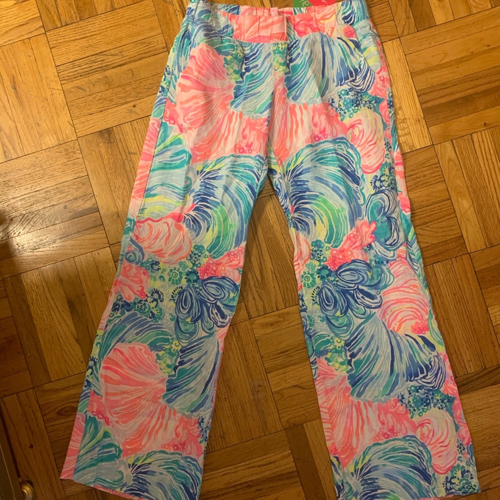 Lilly Pulitzer harbor Linen palazzo pant